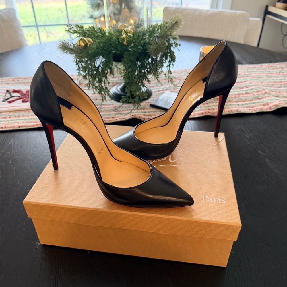 Christian Louboutin Iriza 100 Heel Black Nappa Shiny